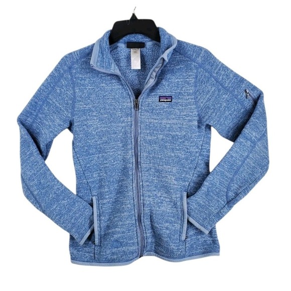 Patagonia Better Sweater Jacket Ws S Blue Heathered Zip Up Fleece Outdoor Hiking - Picture 1 of 12